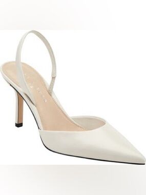 Marc Fisher Pointed Slingback Pump - Ivory White